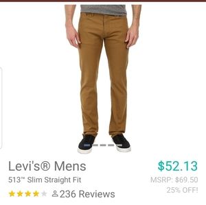 Levi Strauss & Co 513 Slim Straight Fit